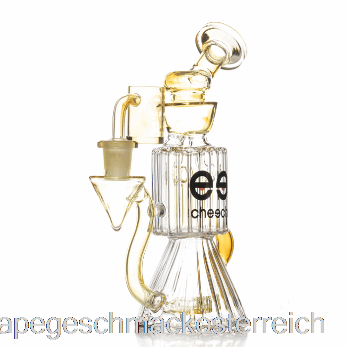 Cheech Glass Diamond Tube Recycler Dab Rig Yellow Vape Geschmack